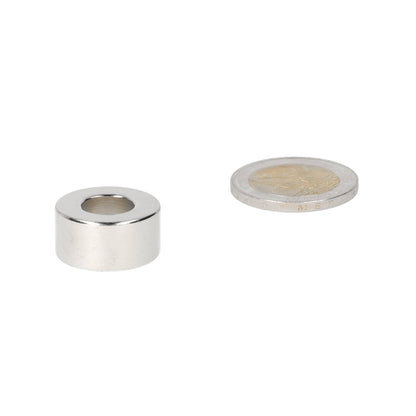 Neodymium Ringmagneet Ø20 x Ø10 x 10 mm N50 NiCuNi