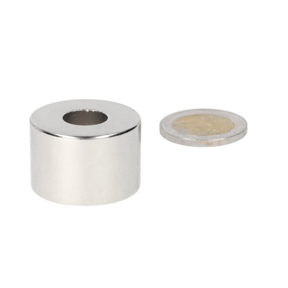 Neodymium Ringmagneet Ø30 x Ø12 x 20 mm N50 NiCuNi