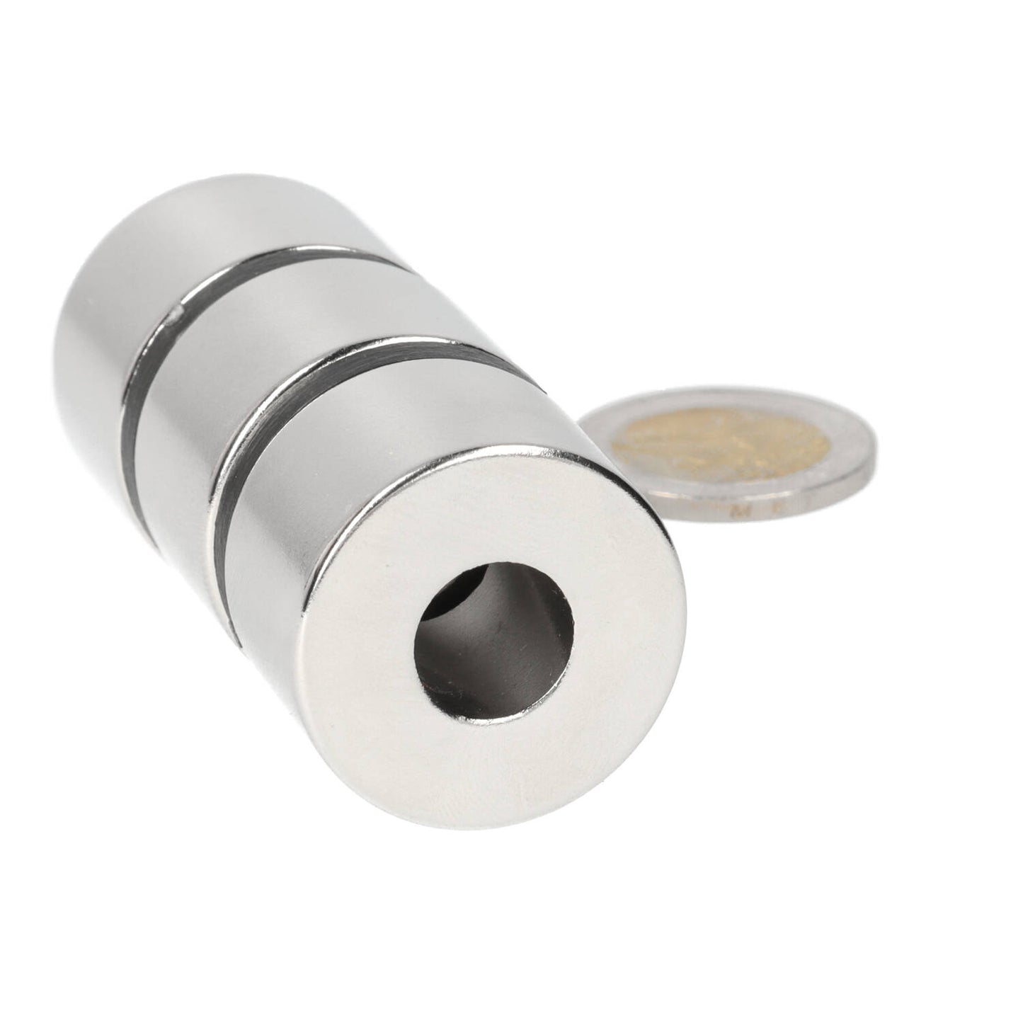 Neodymium Ringmagneet Ø30 x Ø12 x 20 mm N50 NiCuNi
