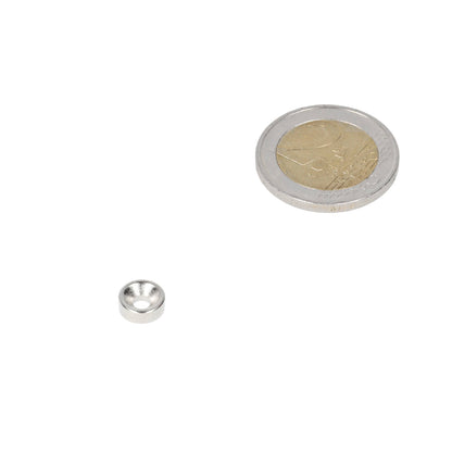 Neodymium Ringmagneet Ø8 x Ø6 x 3 mm N35 NiCuNi met boor-/verzinkgat Zuidpool