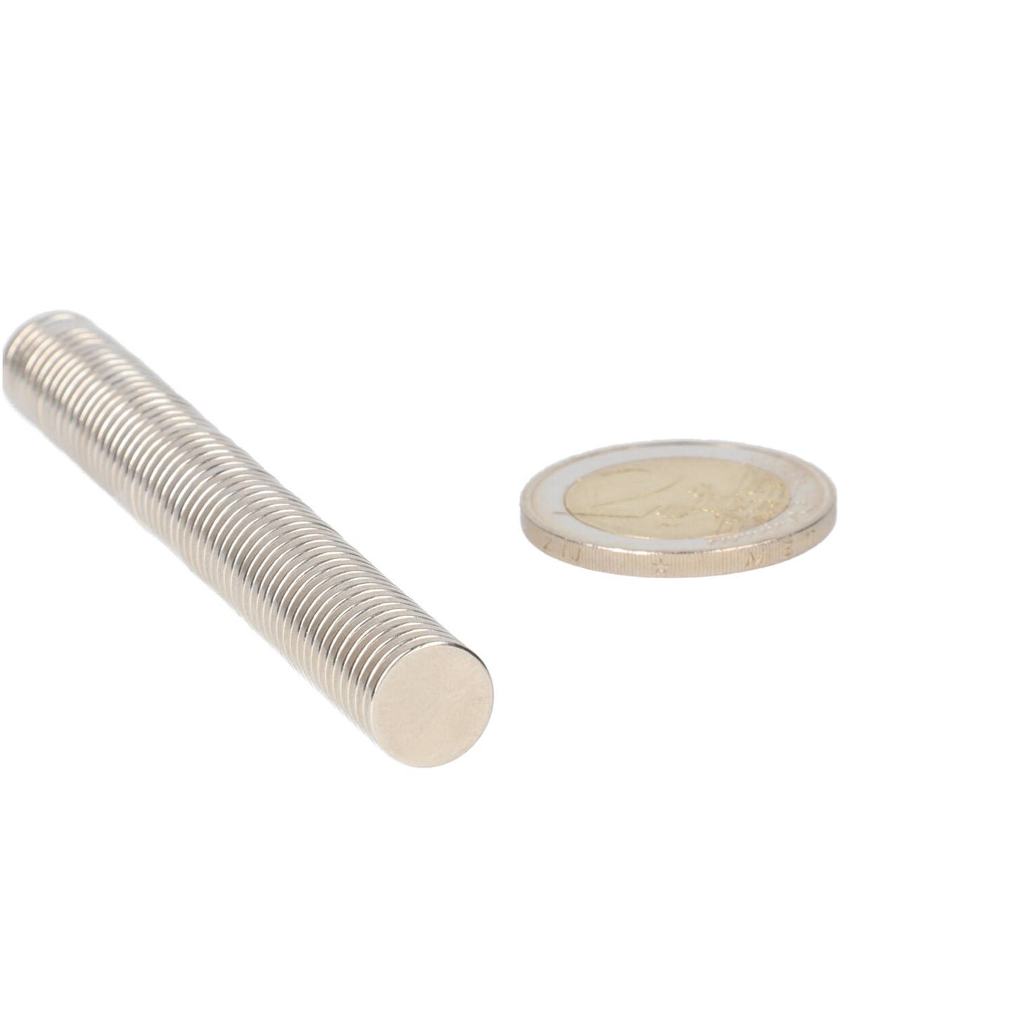 Neodymium Schijfmagneet Ø10 x 1,5 mm N48 NiCuNi
