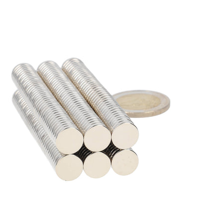 Neodymium Schijfmagneet Ø10 x 2 mm N48 NiCuNi