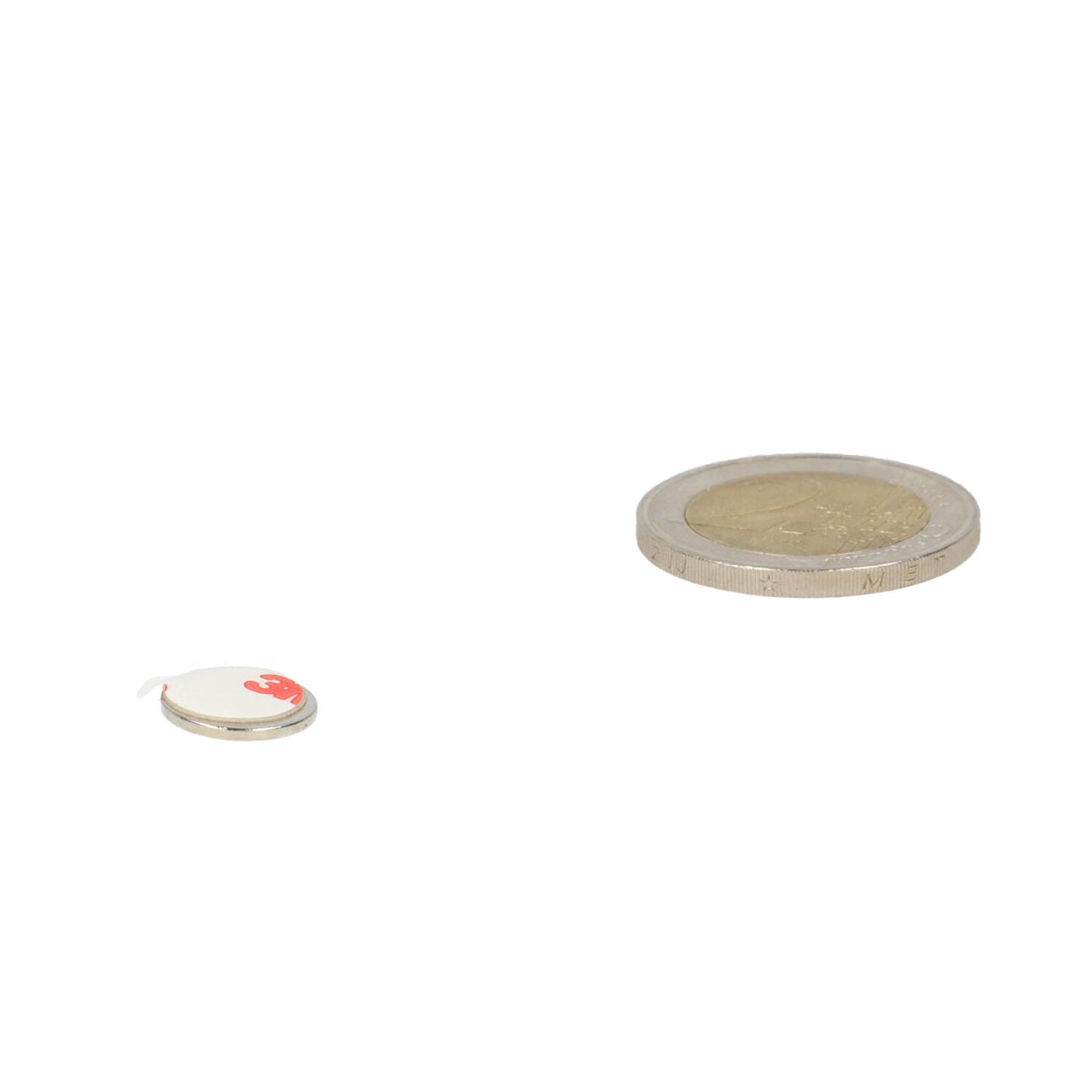 Neodymium Schijfmagneet Ø11 x 1 mm N48 NiCuNi zelfklevend