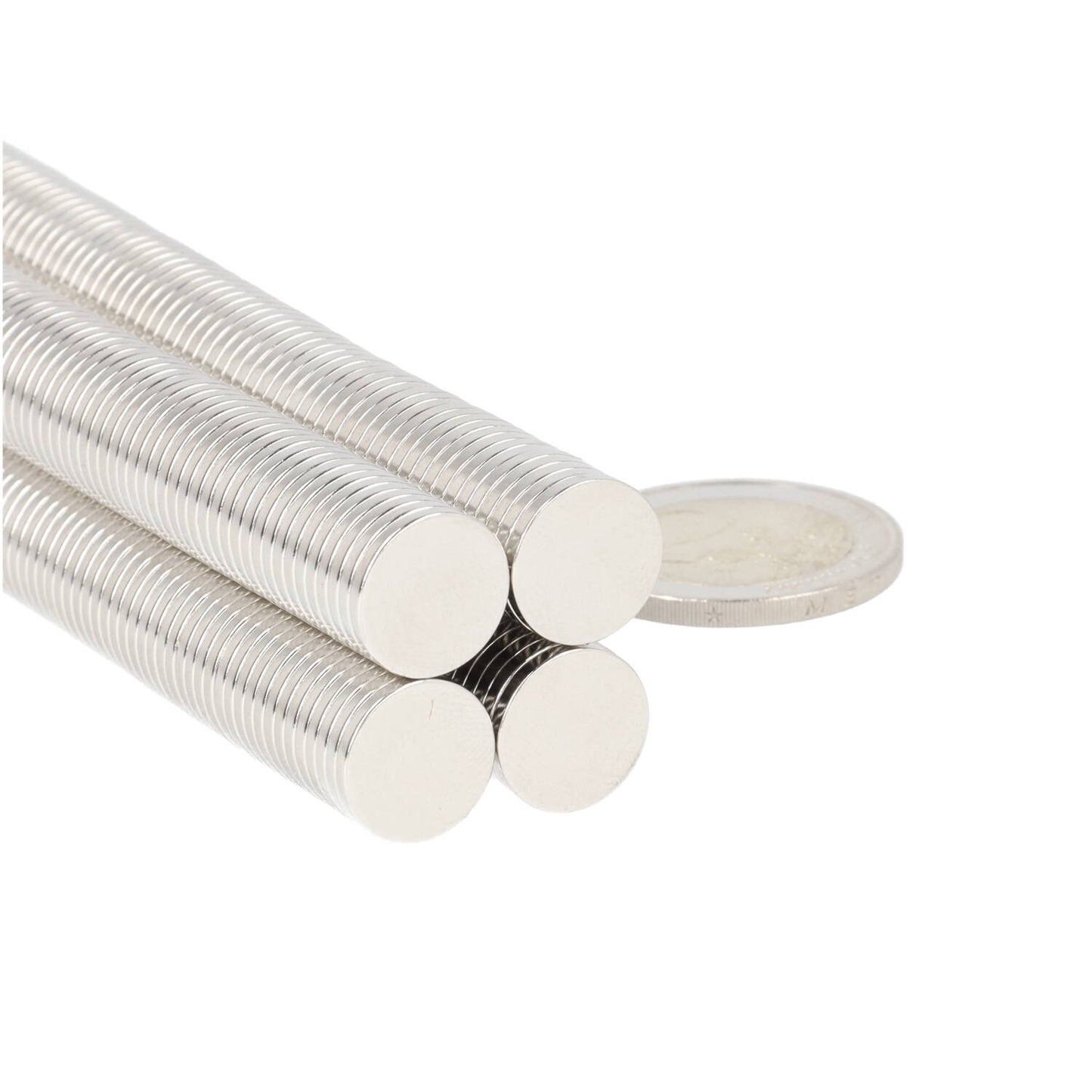 Neodymium Schijfmagneet Ø12 x 1,5 mm N48 NiCuNi