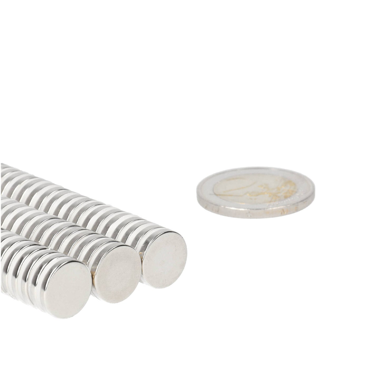 Neodymium Schijfmagneet Ø12 x 2 mm N48 NiCuNi