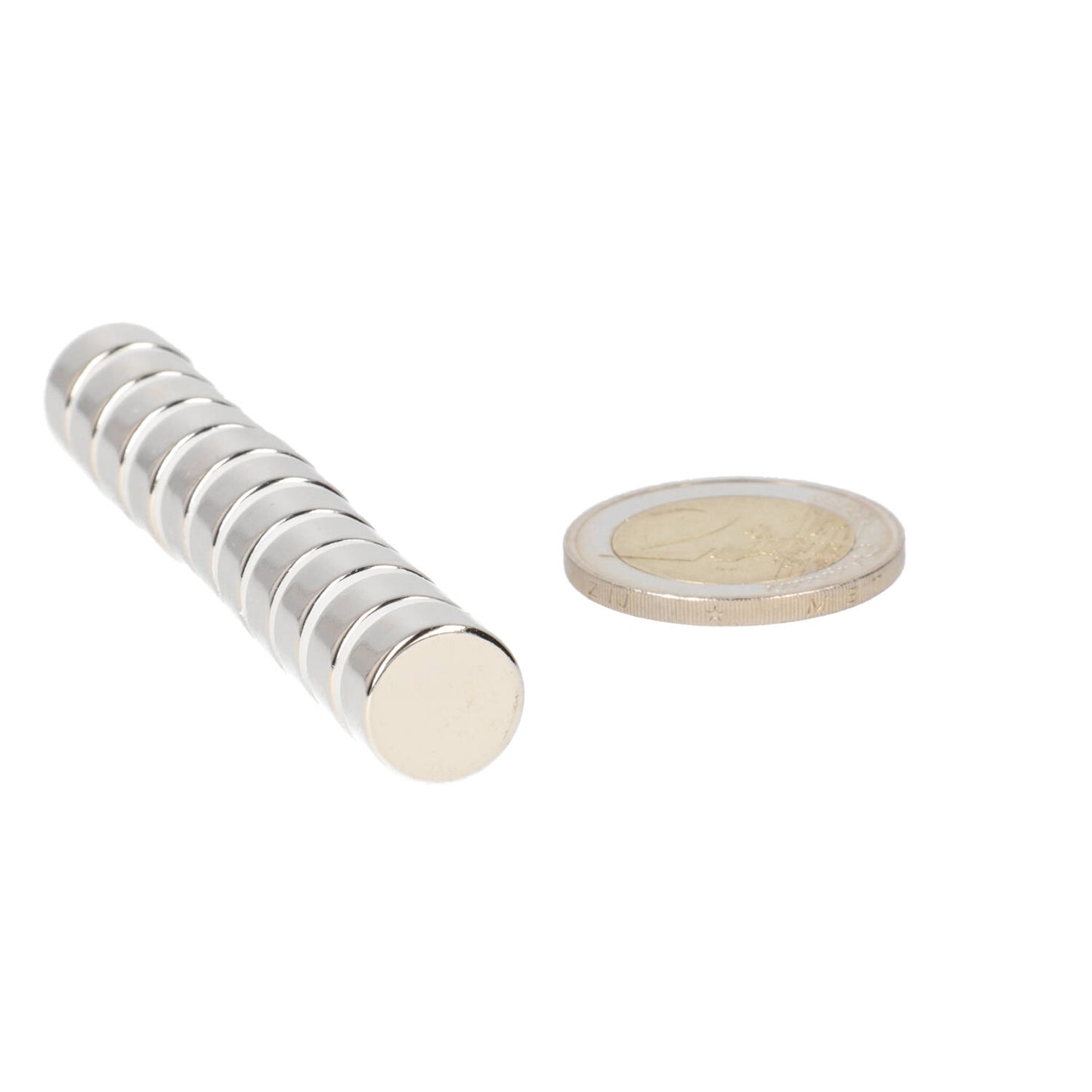 Neodymium Schijfmagneet Ø12 x 6 mm N48 NiCuNi