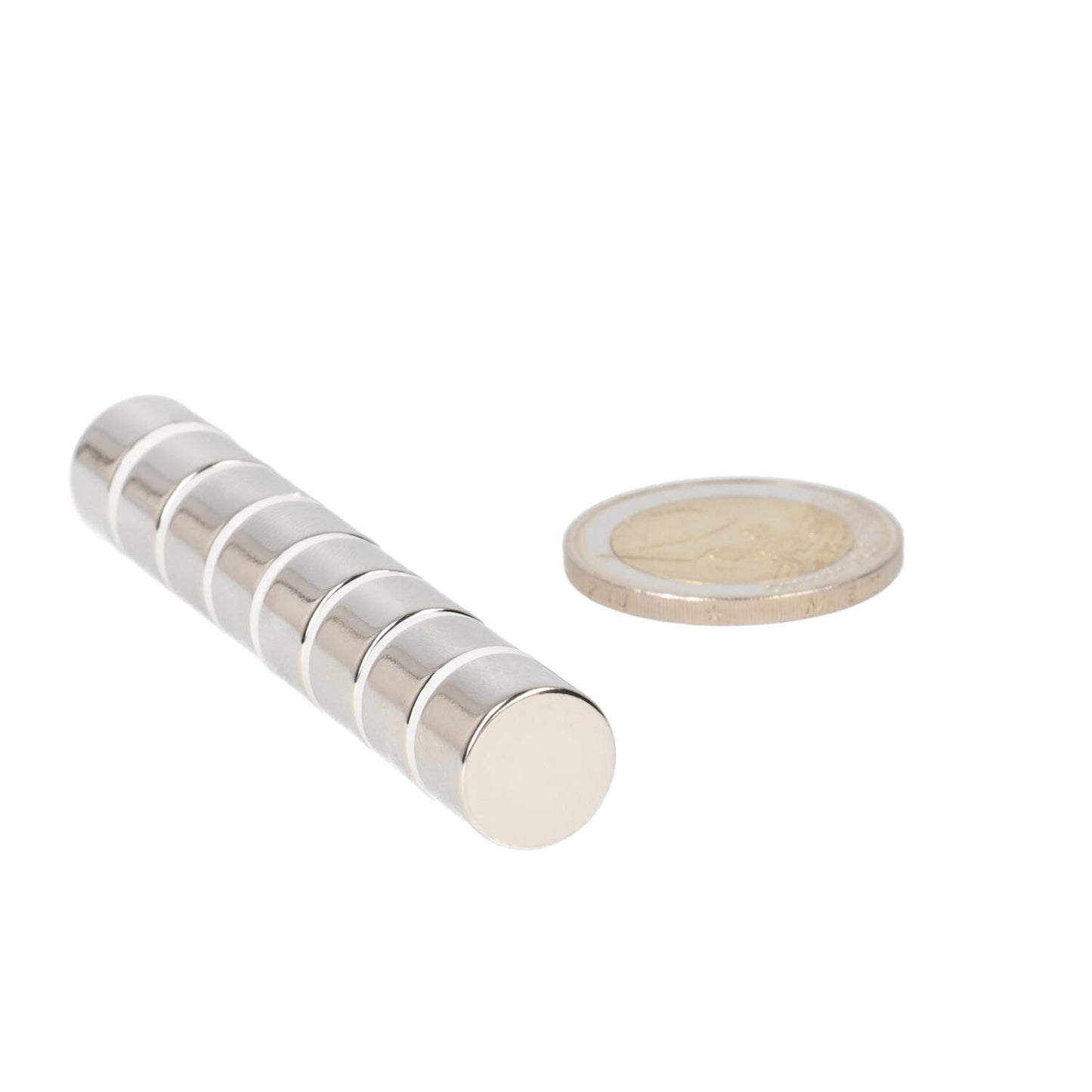 Neodymium Schijfmagneet Ø12 x 8 mm N48 NiCuNi