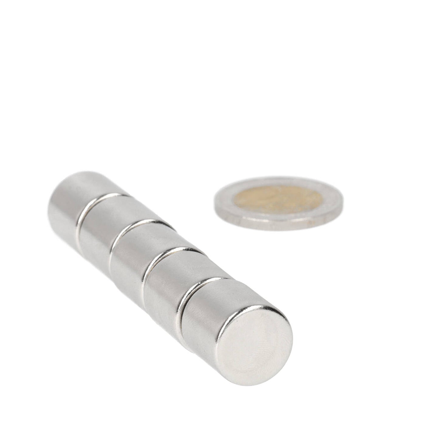 Neodymium Schijfmagneet ø15 x 15 mm N48 NiCuNi