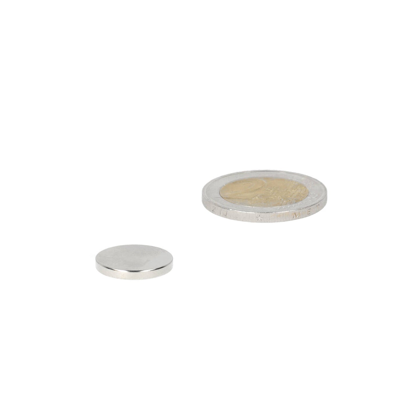 Neodymium Schijfmagneet Ø15 x 2 mm N48 NiCuNi