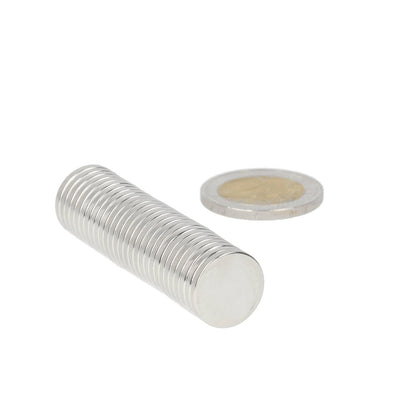 Neodymium Schijfmagneet Ø15 x 2 mm N48 NiCuNi