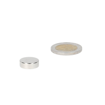 Neodymium Schijfmagneet Ø15 x 5 mm N48 NiCuNi
