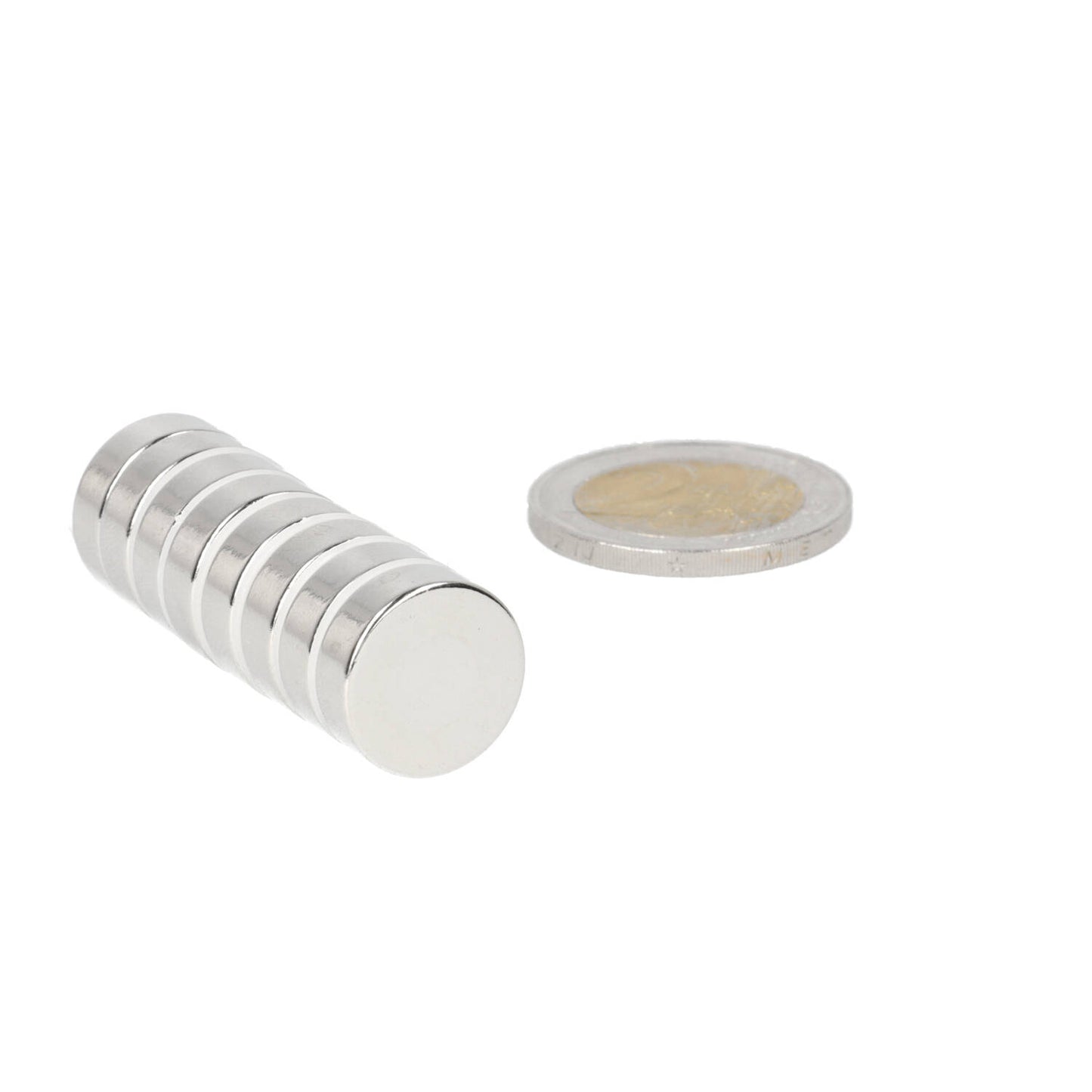 Neodymium Schijfmagneet Ø15 x 5 mm N48 NiCuNi