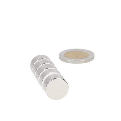 Neodymium Schijfmagneet Ø15 x 8 mm N48 NiCuNi