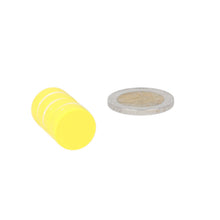 Neodymium Schijfmagneet ø16 x 6 mm N45 kunststof coating (Geel)