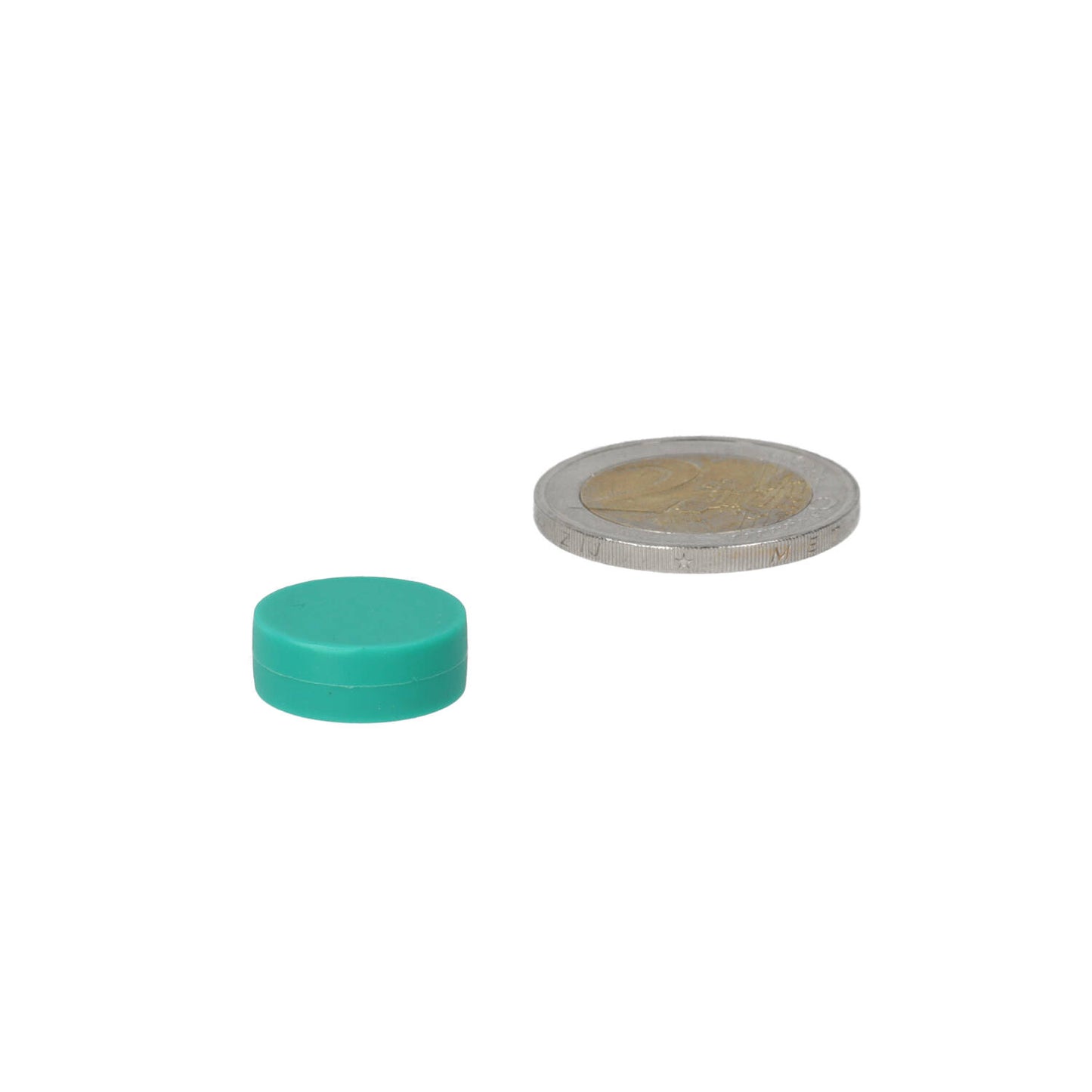 Neodymium Schijfmagneet ø16 x 6 mm N45 kunststof coating (Groen)