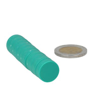 Neodymium Schijfmagneet ø16 x 6 mm N45 kunststof coating (Groen)