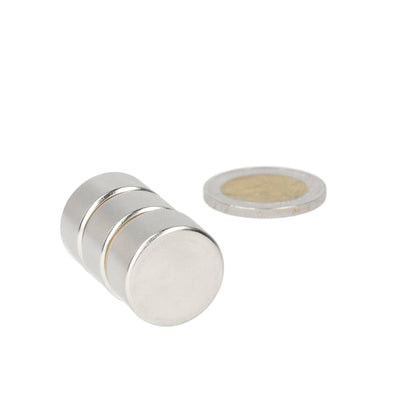 Neodymium Schijfmagneet Ø20 x 10 mm N48 NiCuNi