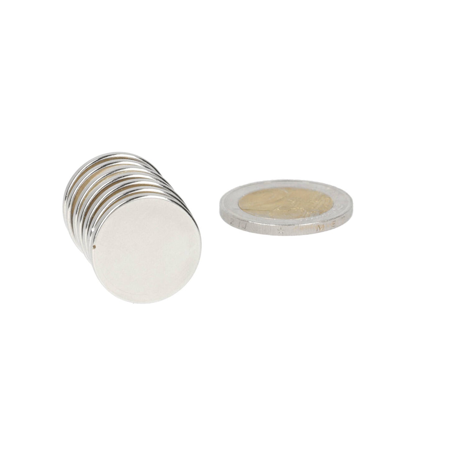 Neodymium Schijfmagneet Ø20 x 2 mm N48 NiCuNi