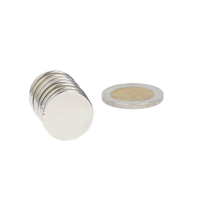 Neodymium Schijfmagneet Ø20 x 2 mm N48 NiCuNi