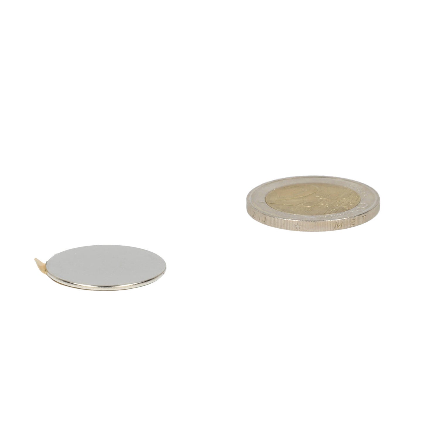 Neodymium Schijfmagneet Ø22 x 1 mm N48 NiCuNi zelfklevend