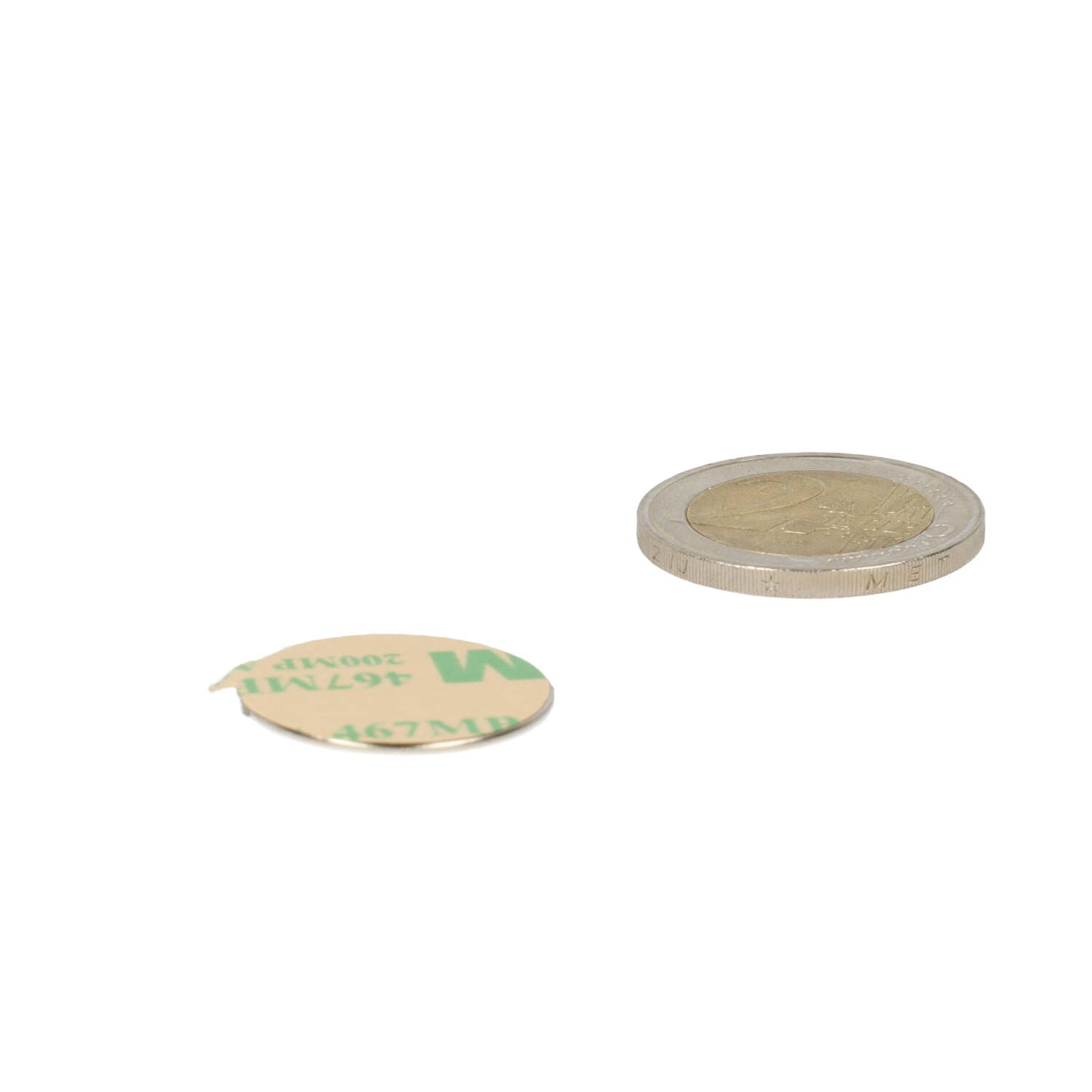 Neodymium Schijfmagneet Ø22 x 1 mm N48 NiCuNi zelfklevend