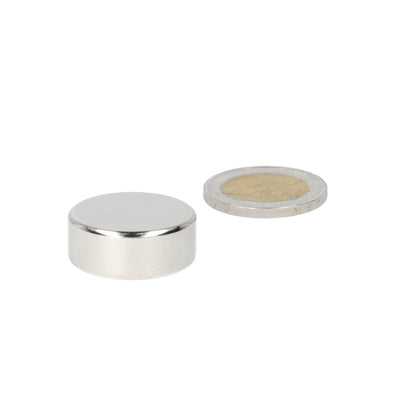 Neodymium Schijfmagneet Ø25 x 10 mm N48 NiCuNi