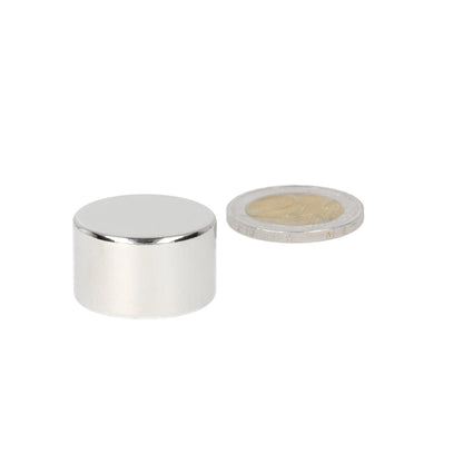 Neodymium Schijfmagneet Ø25 x 15 mm N48 NiCuNi