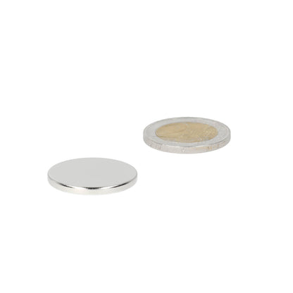 Neodymium Schijfmagneet Ø25 x 2,5 mm N48 NiCuNi