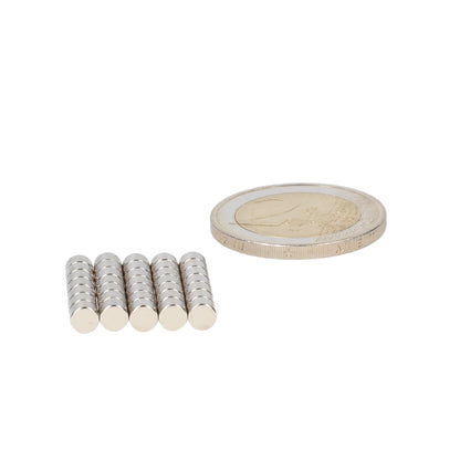 Neodymium Schijfmagneet Ø4 x 3 mm N48 NiCuNi