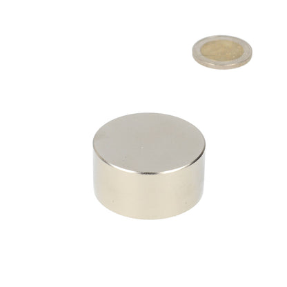 Neodymium Schijfmagneet Ø40 x 20 mm N48 NiCuNi