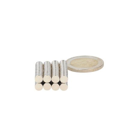 Neodymium Schijfmagneet Ø5 x 1 mm N48 NiCuNi