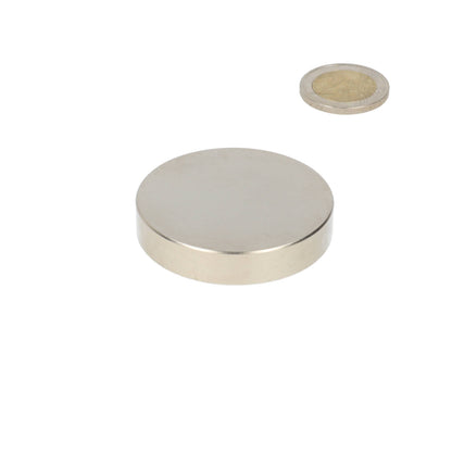 Neodymium Schijfmagneet Ø50 x 10 mm N48 NiCuNi