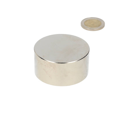 Neodymium Schijfmagneet Ø50 x 25 mm N48 NiCuNi