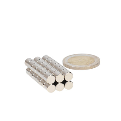 Neodymium Schijfmagneet Ø6 x 6 mm N48 NiCuNi