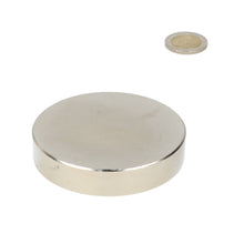 Neodymium Schijfmagneet Ø75 x 15 mm N48 NiCuNi