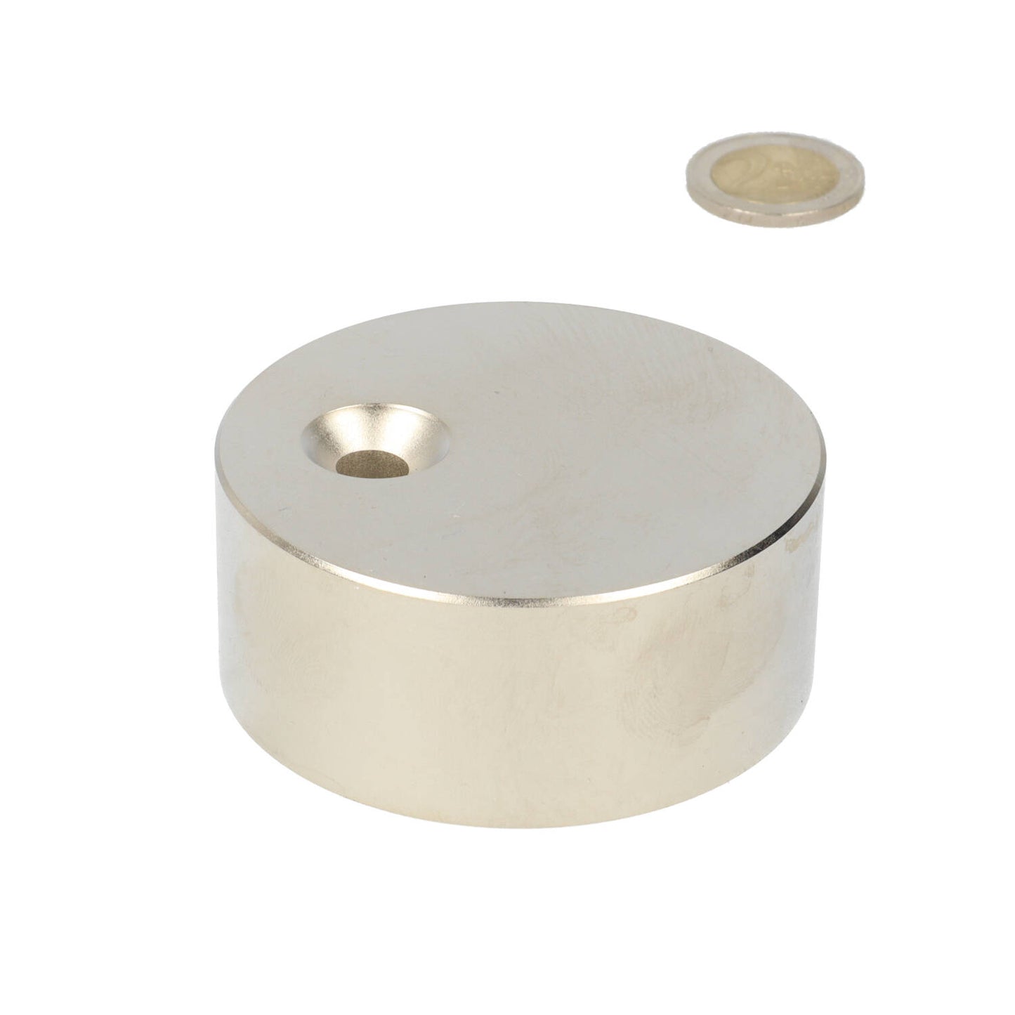 Disc magnet 70 x 30 mm with countersunk hole – Neodymium magnet