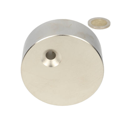 Disc magnet 70 x 30 mm with countersunk hole – Neodymium magnet