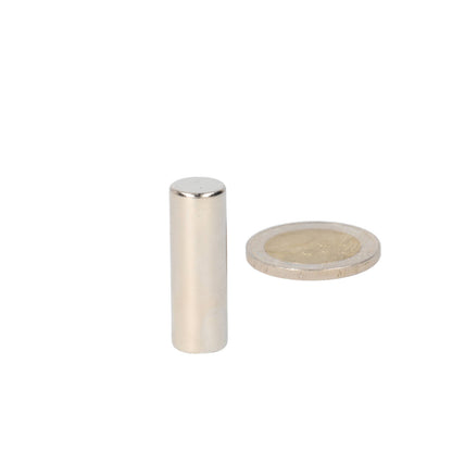 Neodymium Staafmagneet Ø10 x 30 mm N48 NiCuNi