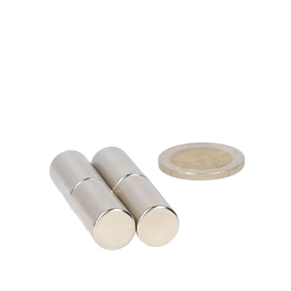 Neodymium Staafmagneet Ø12 x 25 mm N45 NiCuNi