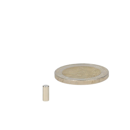 Neodymium Staafmagneet Ø3 x 7 mm N48 NiCuNi