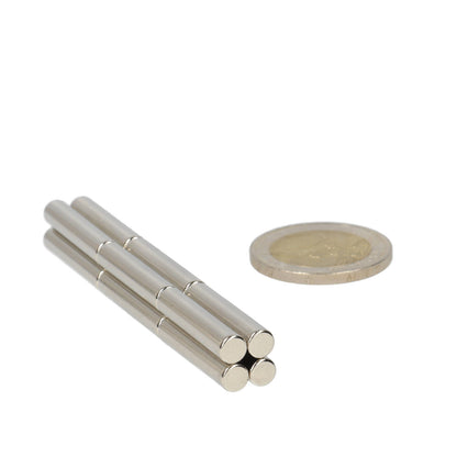 Neodymium Staafmagneet Ø5 x 30 mm N48 NiCuNi
