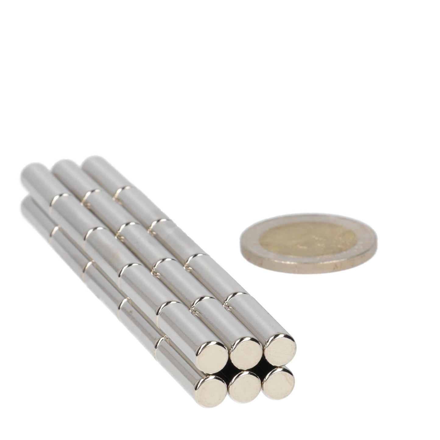 Neodymium Staafmagneet Ø6 x 20 mm N48 NiCuNi