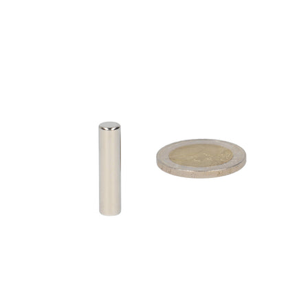 Neodymium Staafmagneet Ø6 x 25 mm N48 NiCuNi