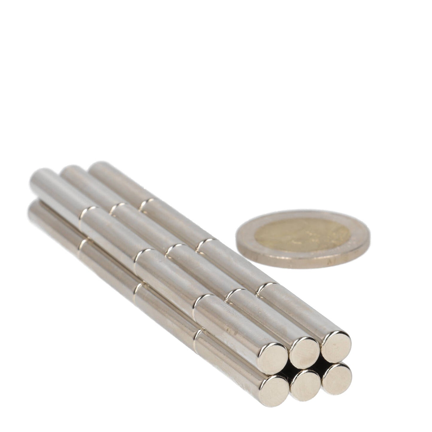 Neodymium Staafmagneet Ø6 x 25 mm N48 NiCuNi