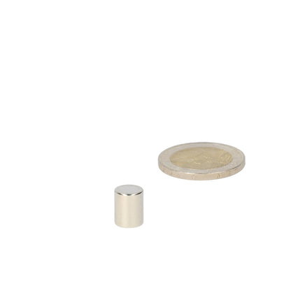 Neodymium Staafmagneet Ø8 x 10 mm N48 NiCuNi