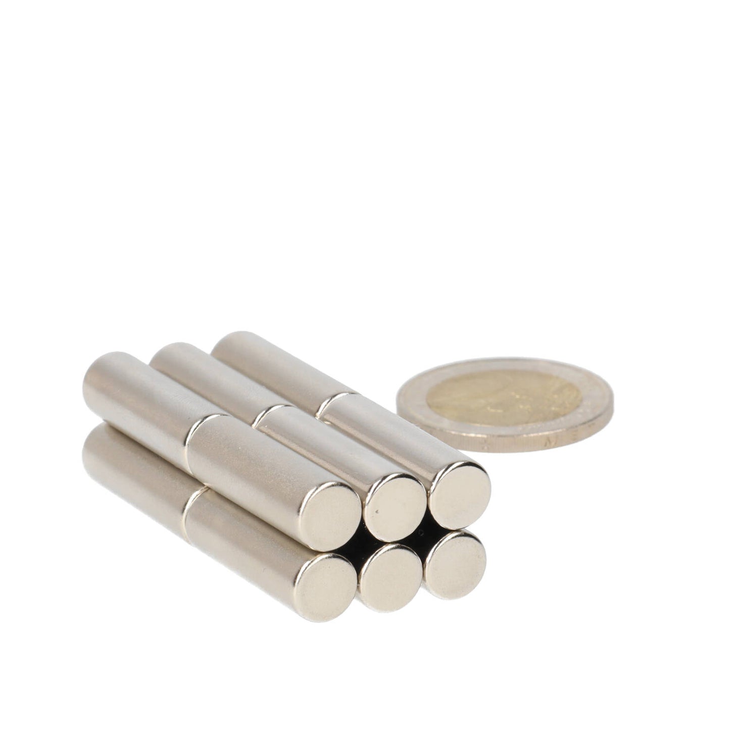 Neodymium Staafmagneet Ø8 x 25 mm N45 NiCuNi