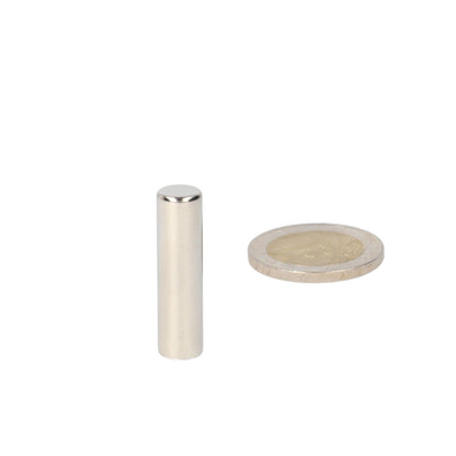 Neodymium Staafmagneet Ø8 x 30 mm N48 NiCuNi