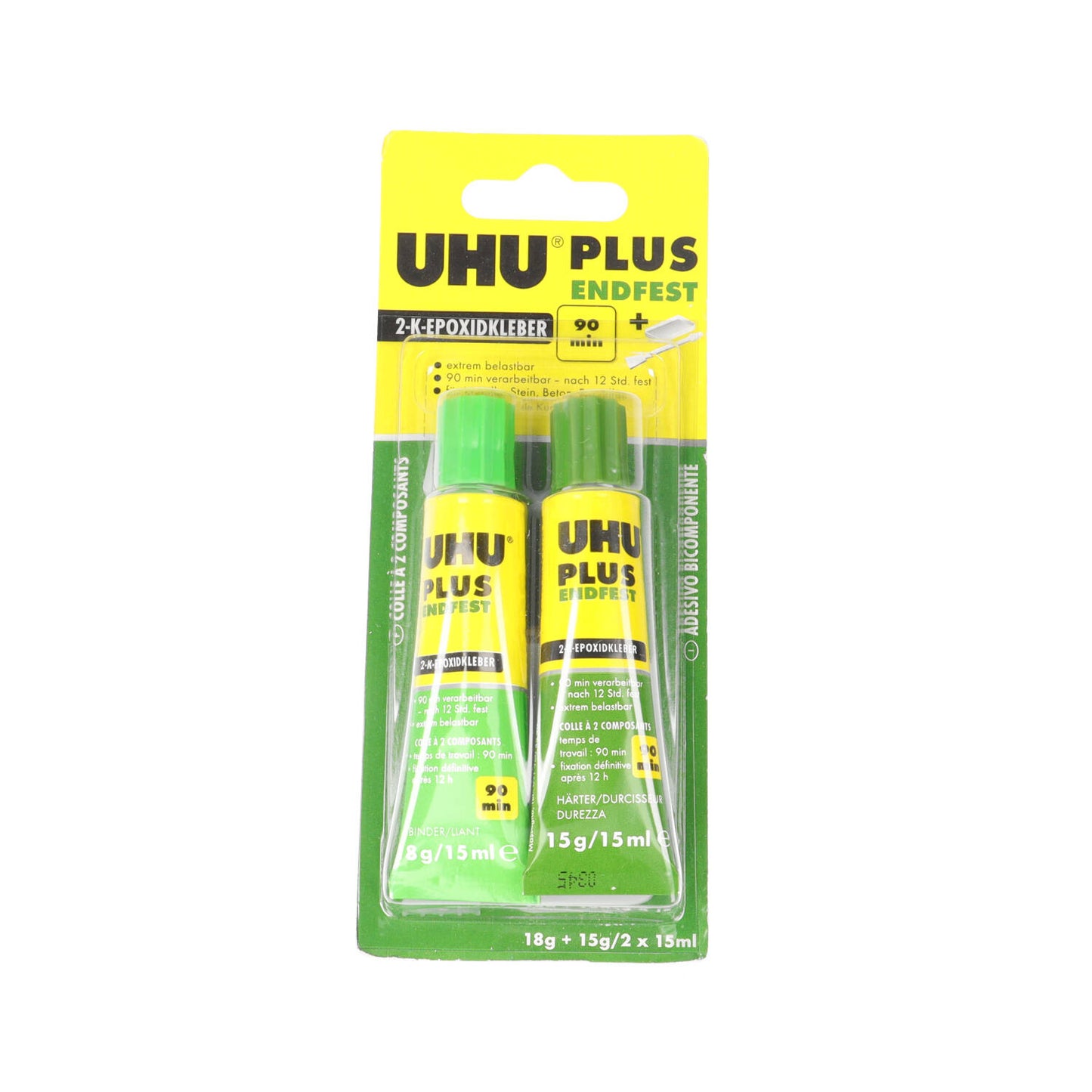 UHU Plus Transparant 30 ml Epoxylijm – Binder en Harder