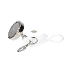 Neodymium Vismagneet Ø75 x 20 mm 175 kg Trekkracht NiCuNi – Set met 20 m Touw, Oogmoer, Bout en Musketon
