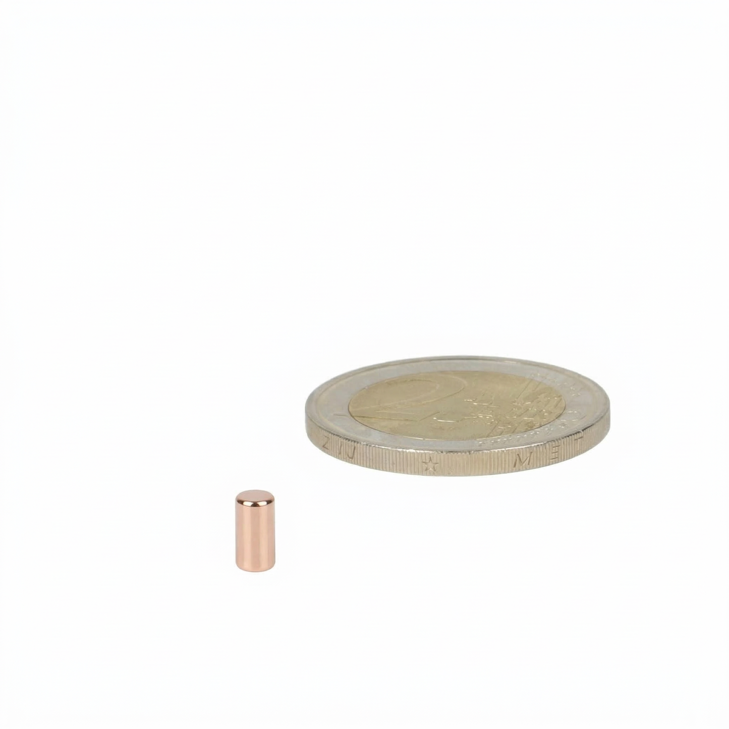 Neodymium Staafmagneet Ø3 x 6 mm N52 rosé diametraal gemagnetiseerd